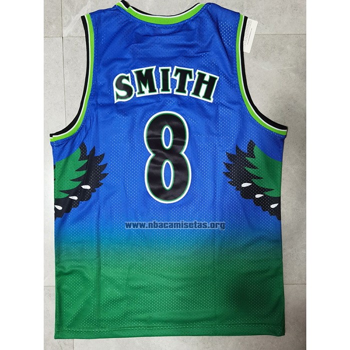 Camiseta Atlanta Hawks Steve Smith NO 8 Mitchell & Ness 1996-97 Verde